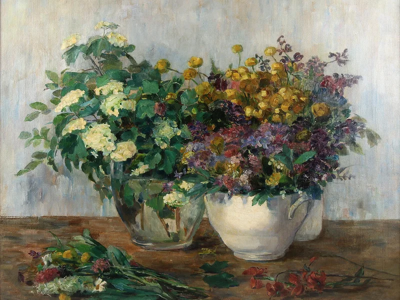 1866-Lina Röhrer - Fiori estivi